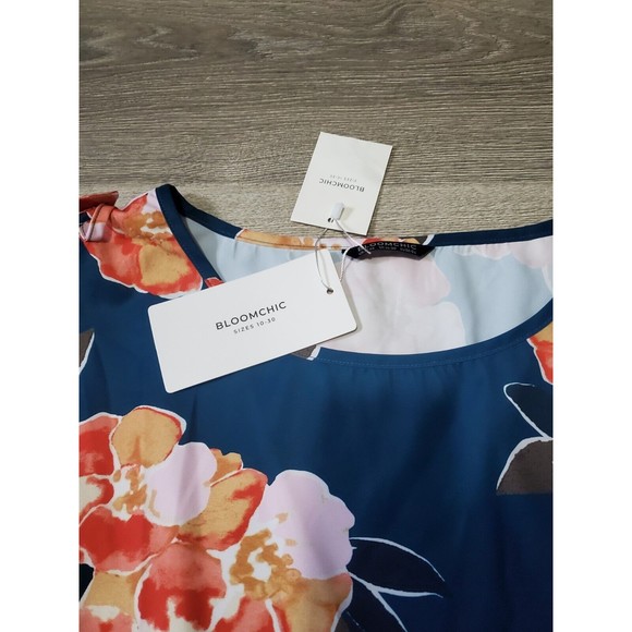 NWT Bloomchick Size 22-24 Floral Lightweight Loose Fitting Top Polyester Cute - Picture 3 of 7